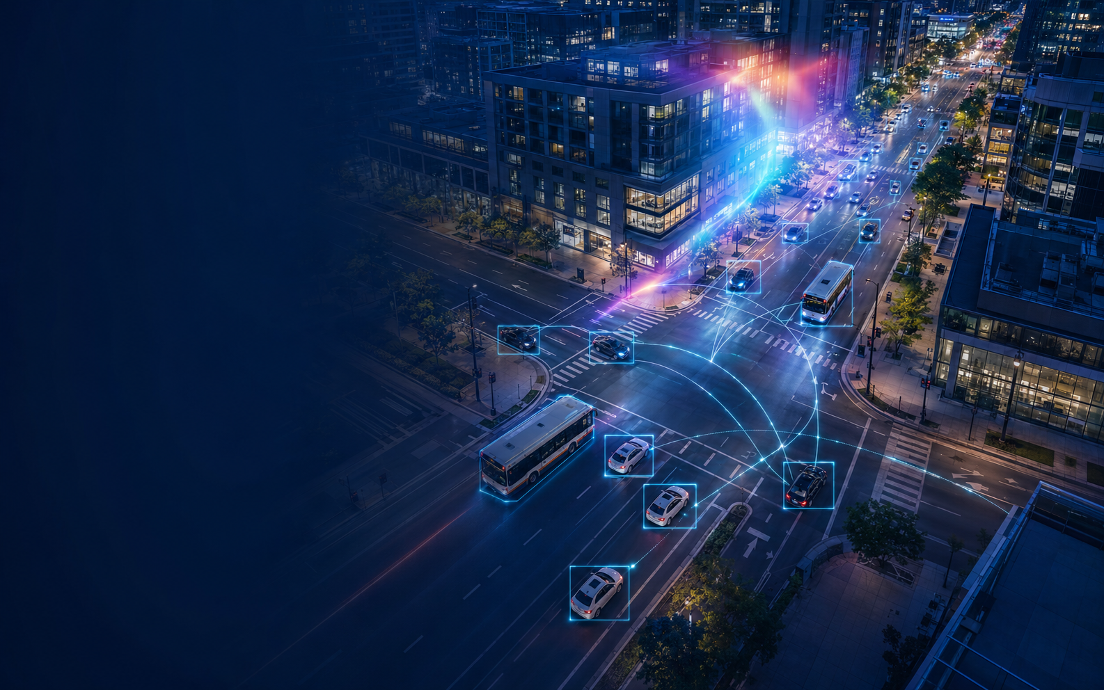 Computer vision analyzing traffic at a smart intersection